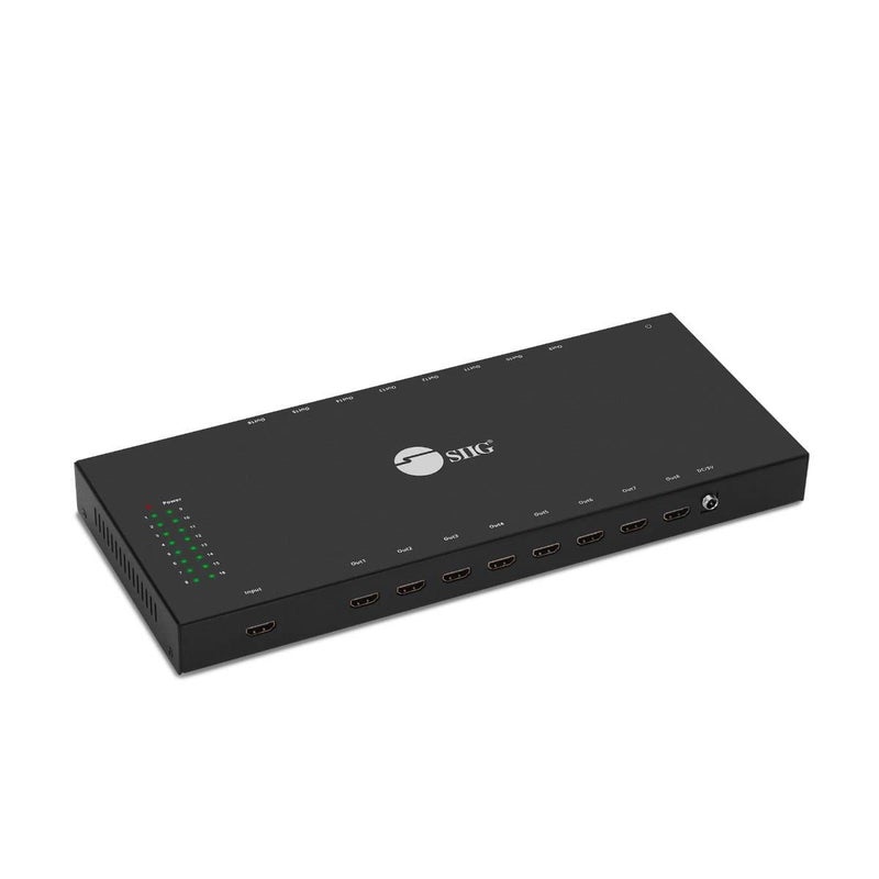 SIIG 1x16 HDMI Splitter - 4K x 2K @30Hz & 1080p, HDMI 1.4 Deep Color, 3D, Plug & Play, Auto EDID, 16 Way Port HDMI Splitter 4K (1 in 16 Out) CE-H24Q11-S1 - Image 1